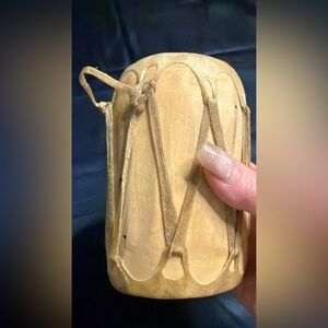 Small Native American Rawhide Wood Drum Hand Made Excellent Condition